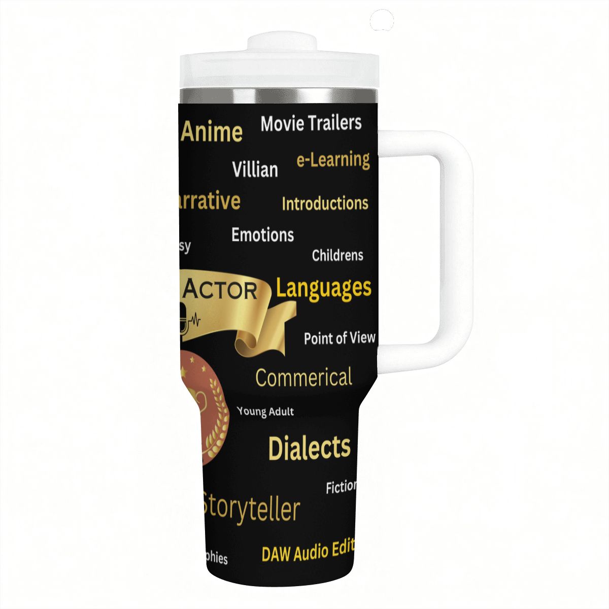 40oz Tumbler with Handle and Straw (Made in USA)