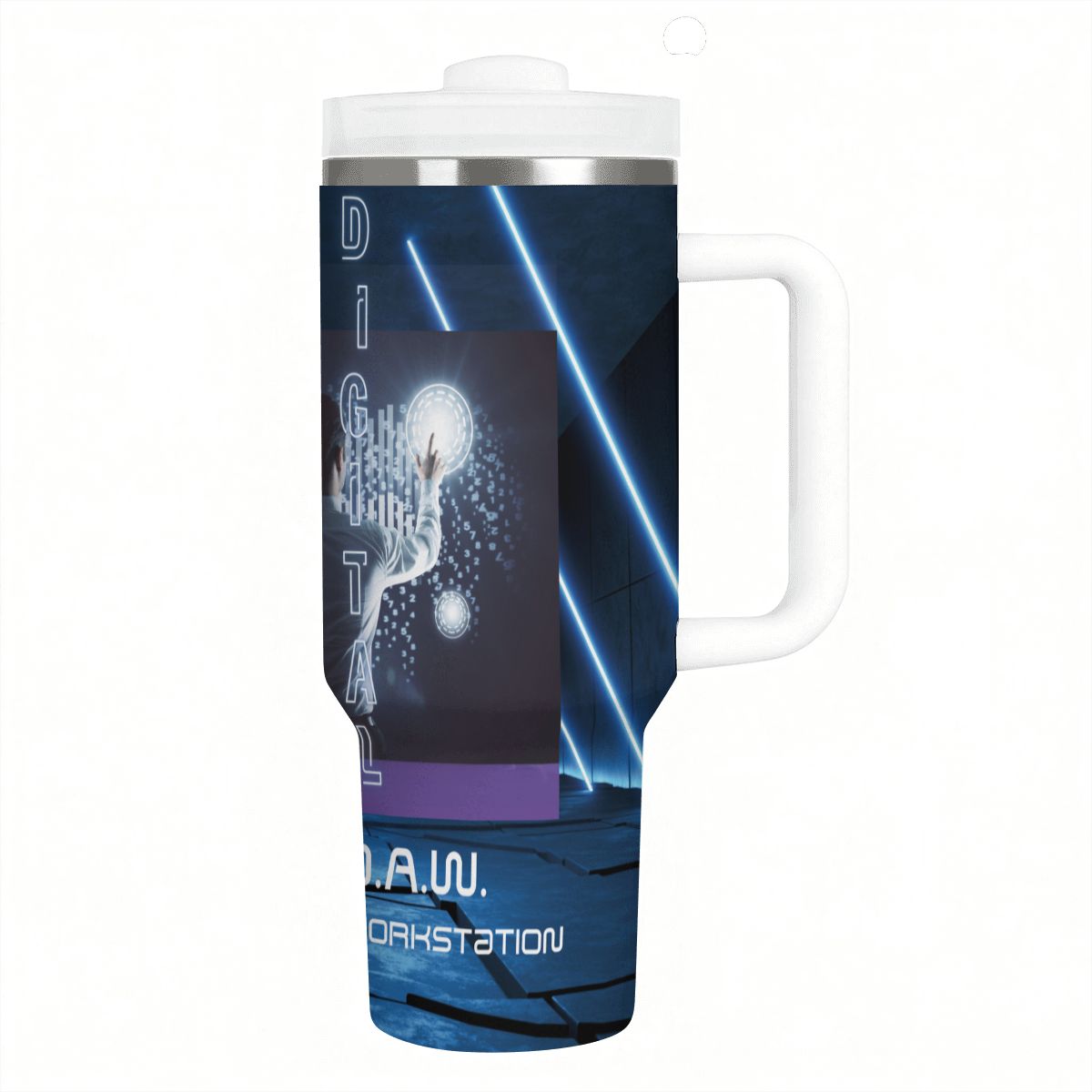 40oz Tumbler with Handle and Straw (Made in USA)