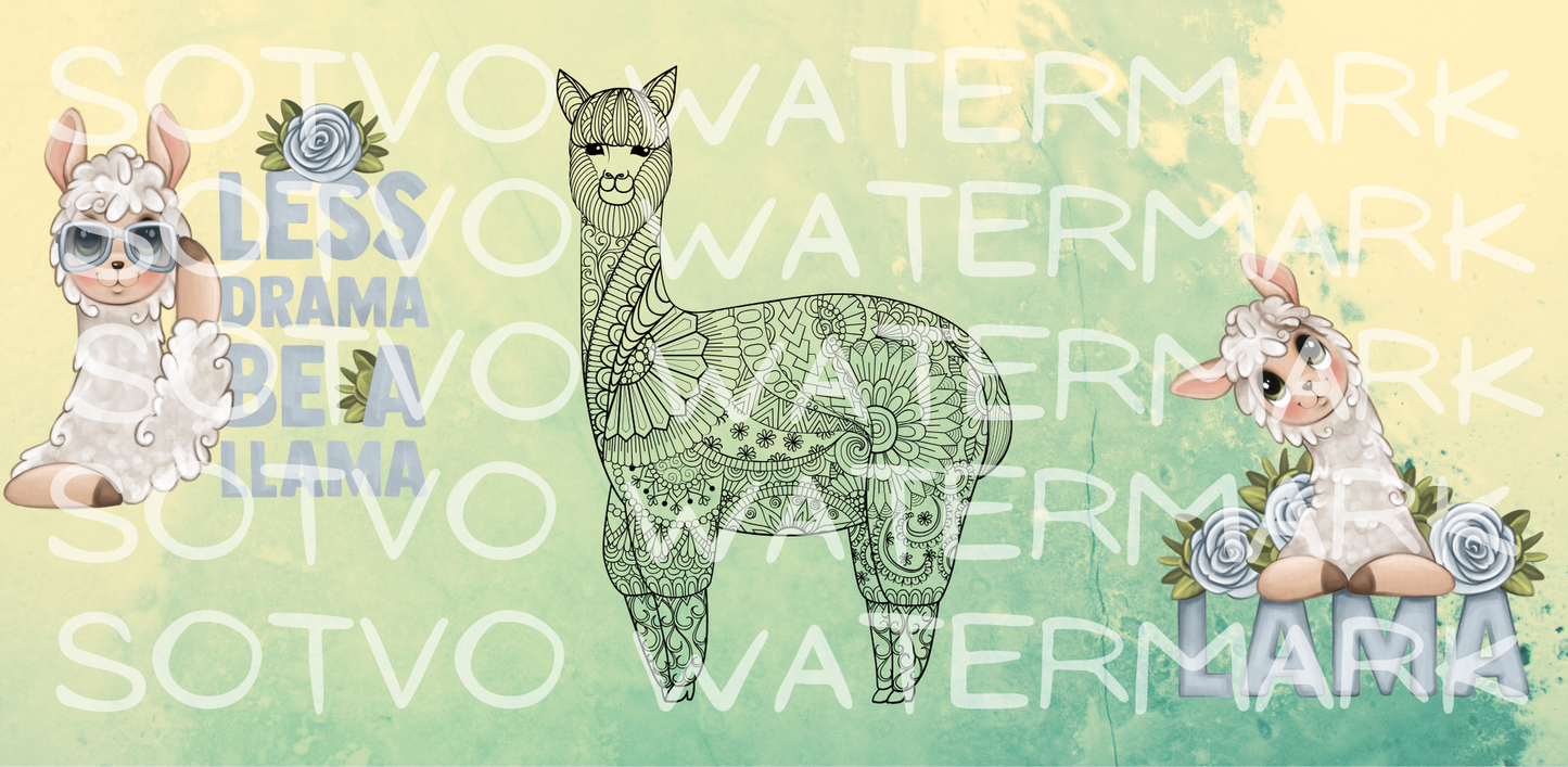 Llama Drama: Insulated Stainless Steel Classic 40oz Travel Mug with Handle