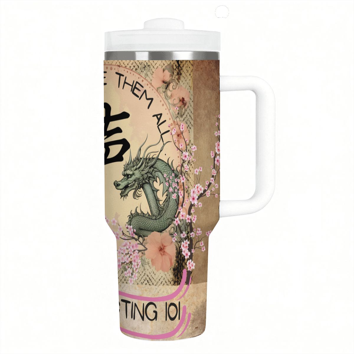 40oz Tumbler with Handle and Straw (Made in USA)