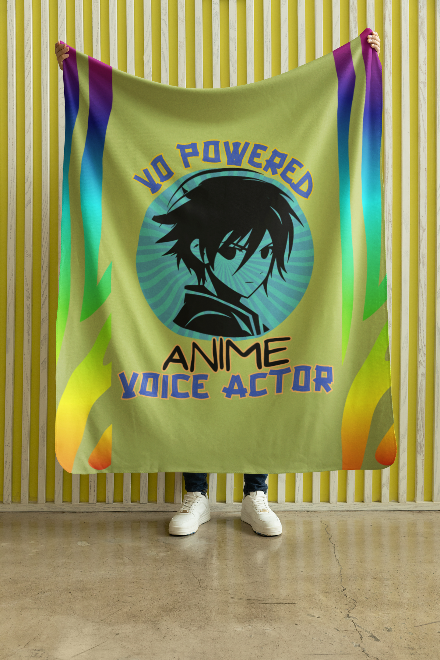 Anime Style: Voice Over: Booth Throw Blanket