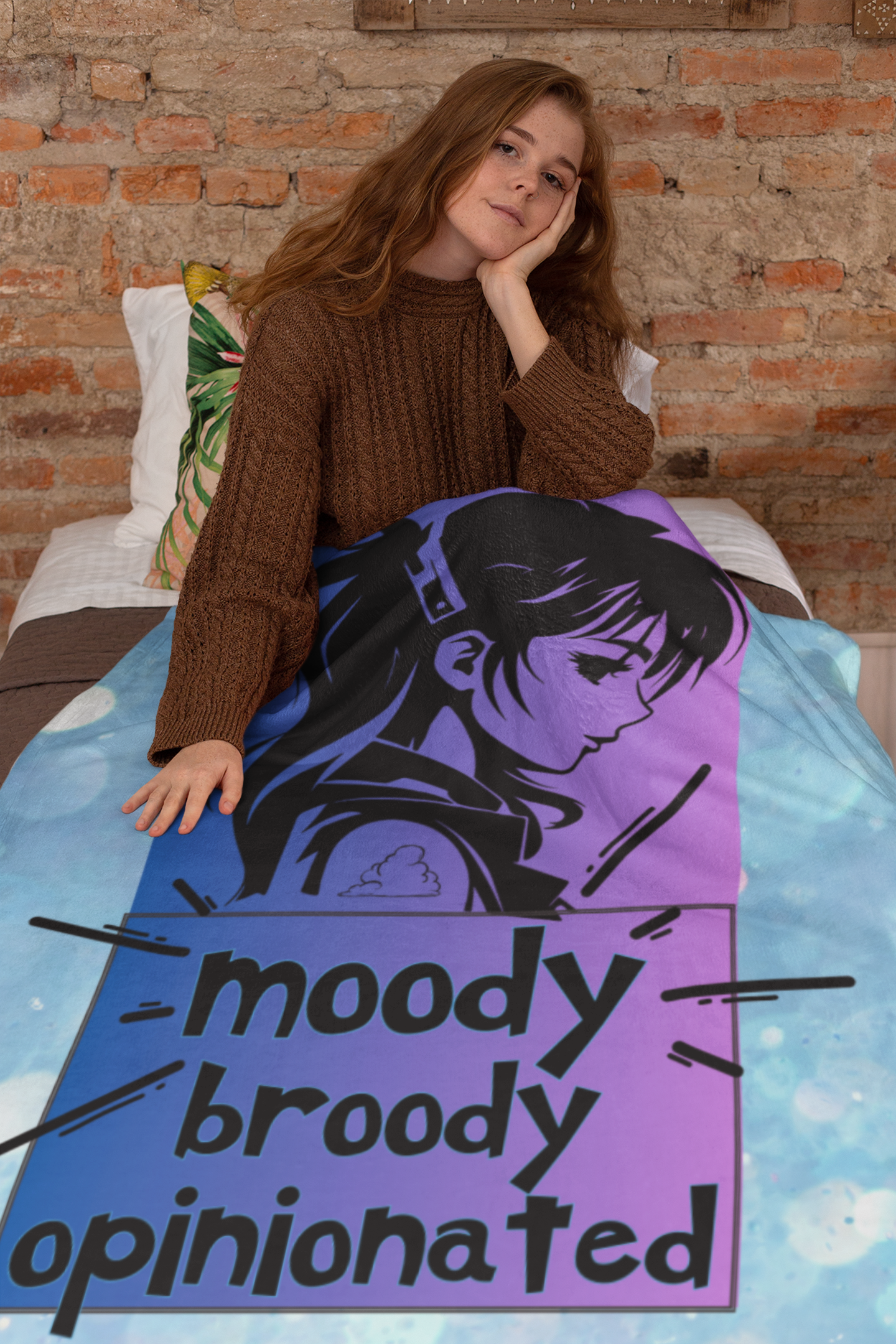 Anime Style: Moody, Broody, Opinionated Throw Blanket