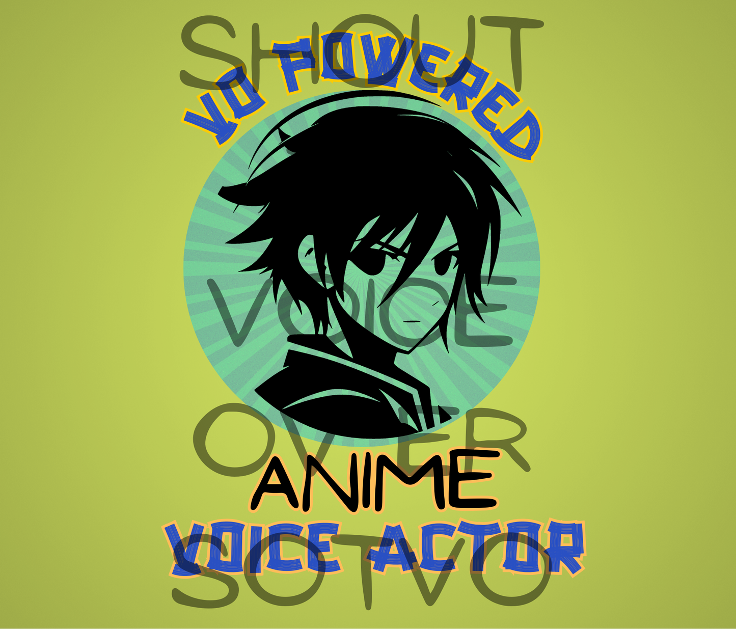 Anime Voice Over Power: Reusable Stainless Steel Water Tumbler w/Straw