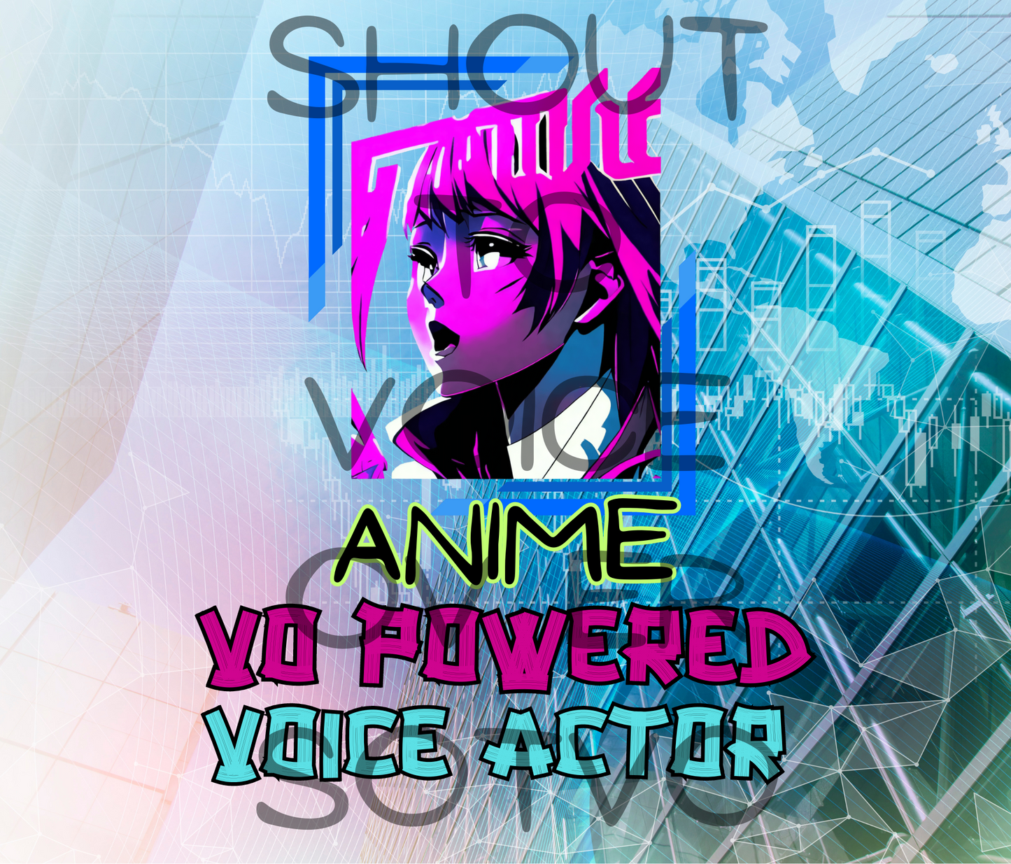 Anime Voice Over Power: Reusable Stainless Steel Water Tumbler w/Straw