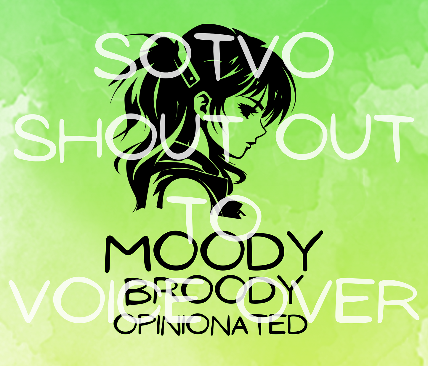 Anime Voice Over: Moody Broody: Reusable Stainless Steel Water Tumbler w/Straw