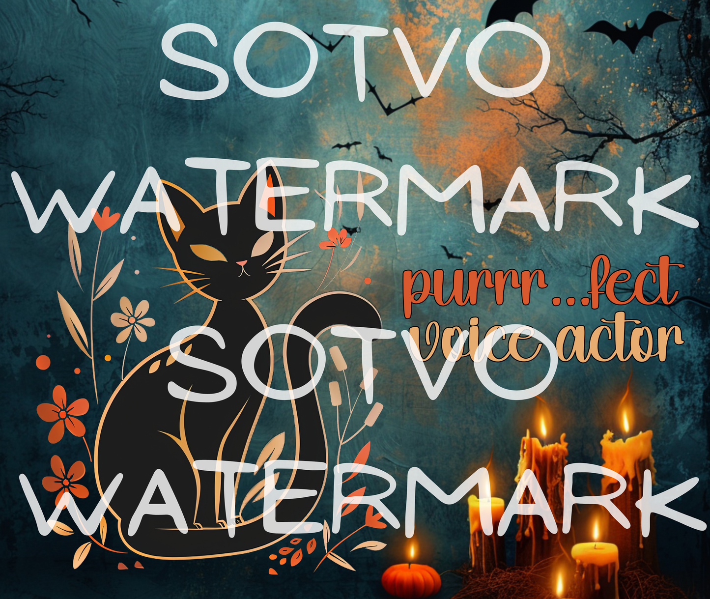 Halloween Purrr...fect Black Cat Voice Actor: Reusable Stainless Steel Water Tumbler w/Straw