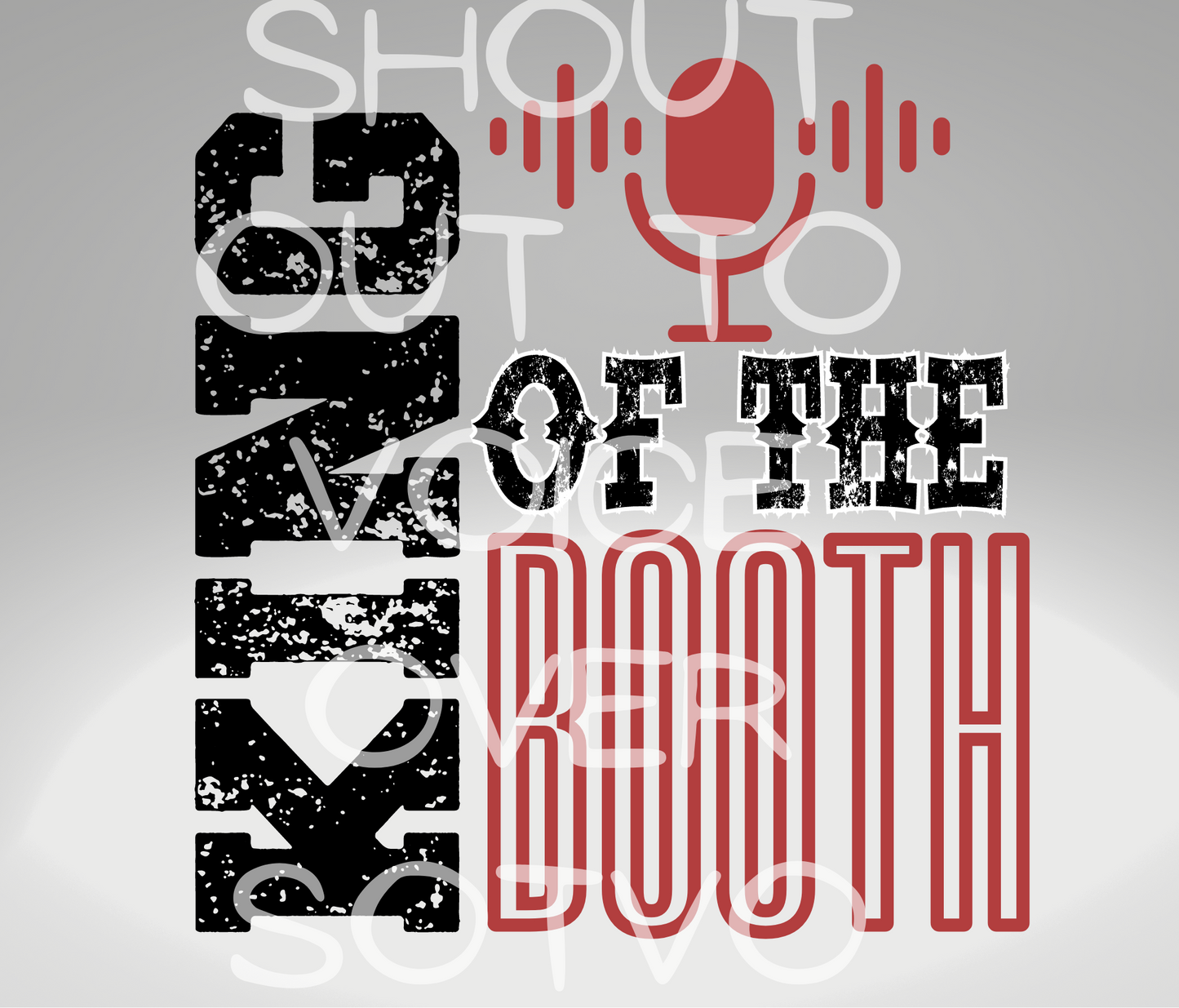 King Of The Booth: Red: Reusable Stainless Steel Water Tumbler w/Straw