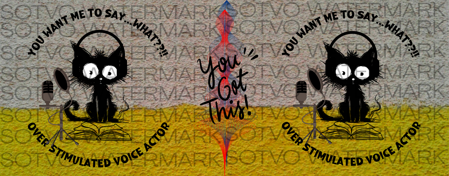 Kitty Over Stimulated Voice Actor: Classic Ceramic Black Glossy Mug