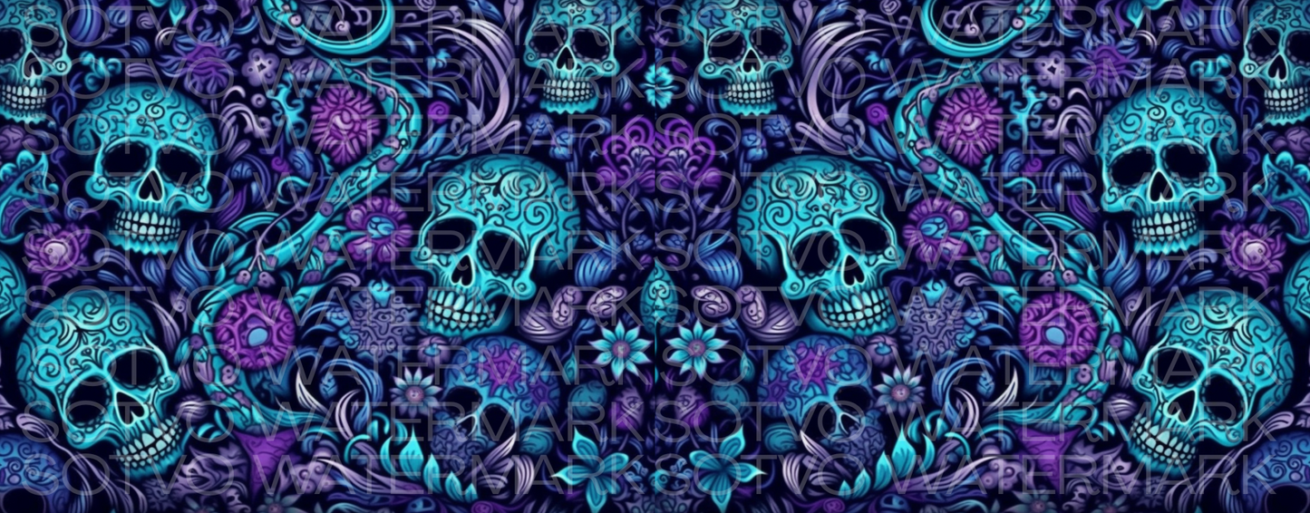 Colorful Calavera Skulls: Halloween FUN: Classic Ceramic Black Glossy Mug