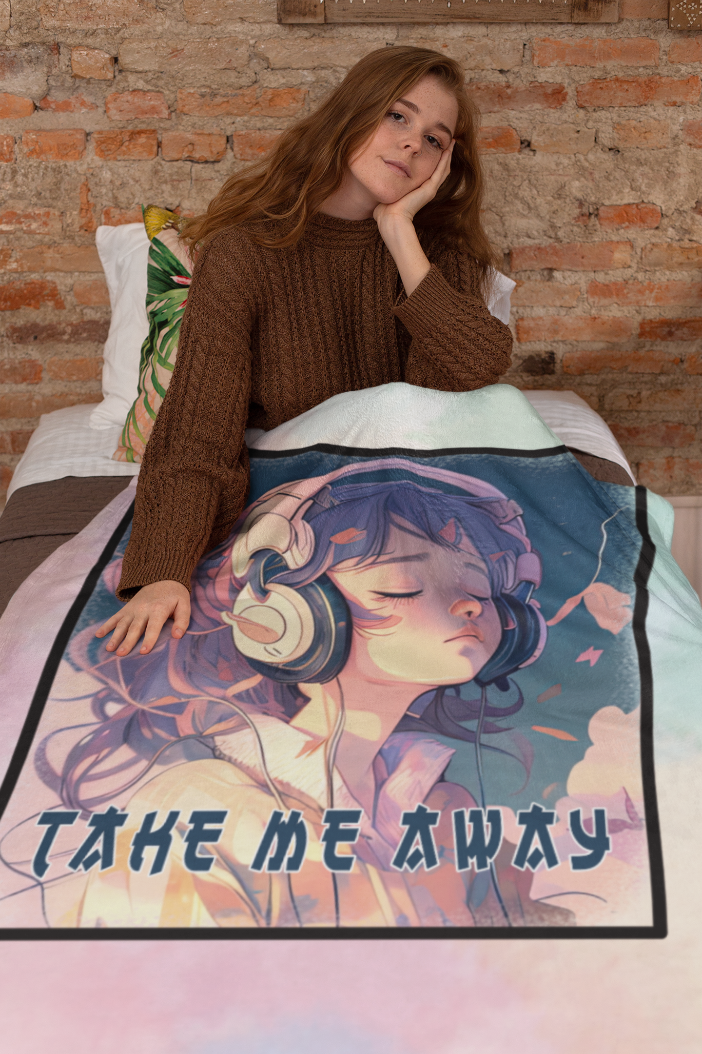 Anime Style: Take Me Away: Booth Throw Blanket