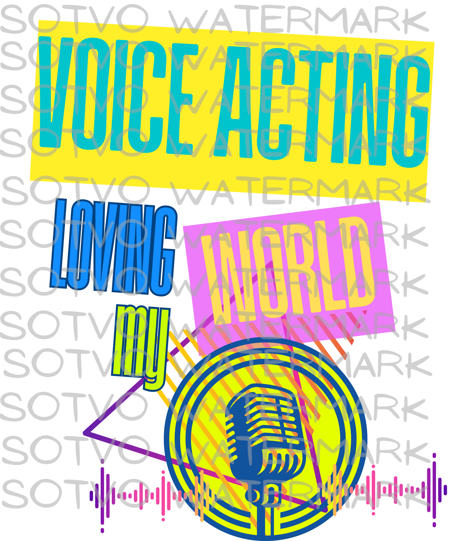 Voice Actor Loving My World: Urban Style Unisex Oversized Faded T-Shirt