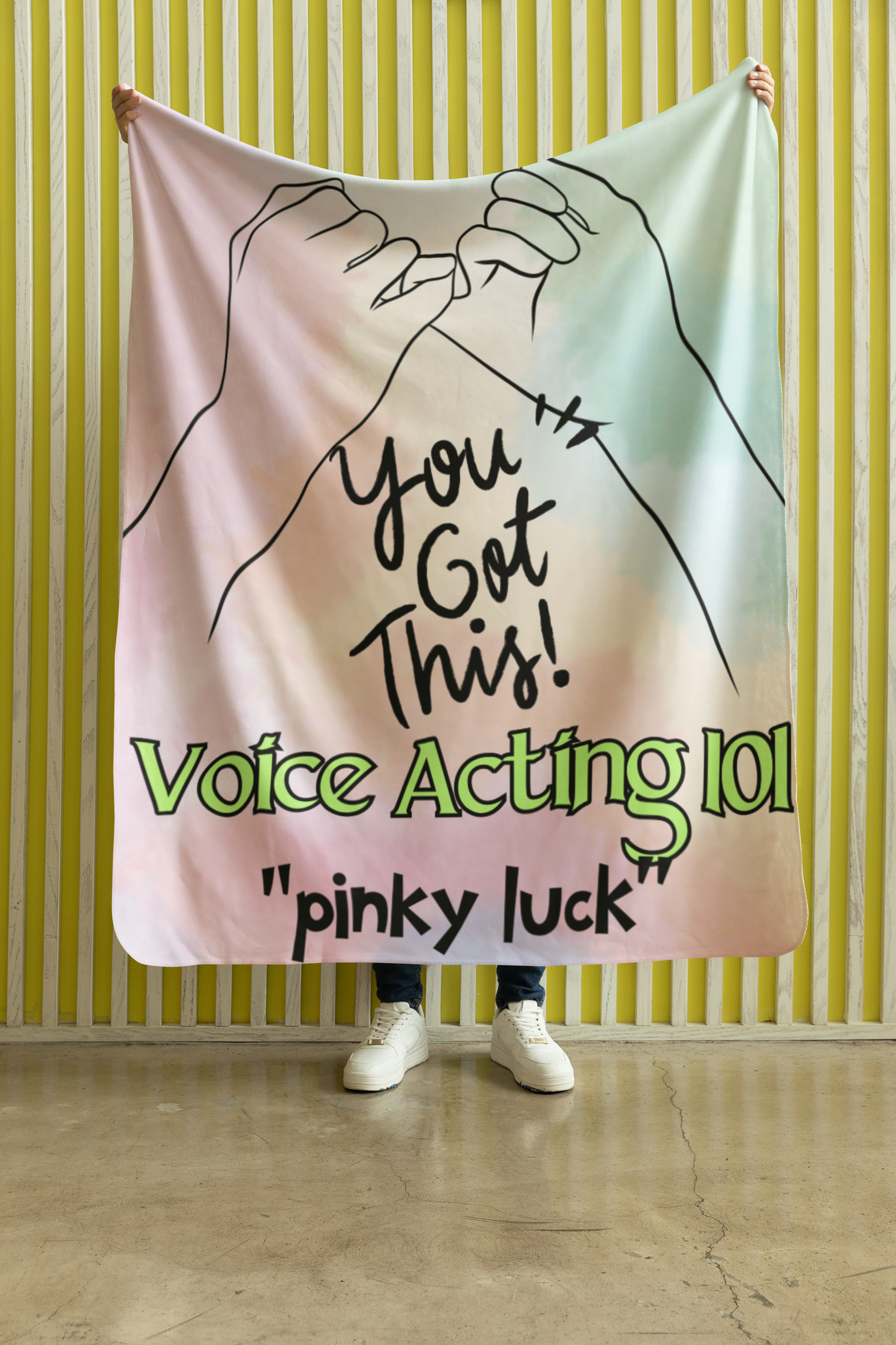 Voice Over Pinky Luck Booth Throw Blanket