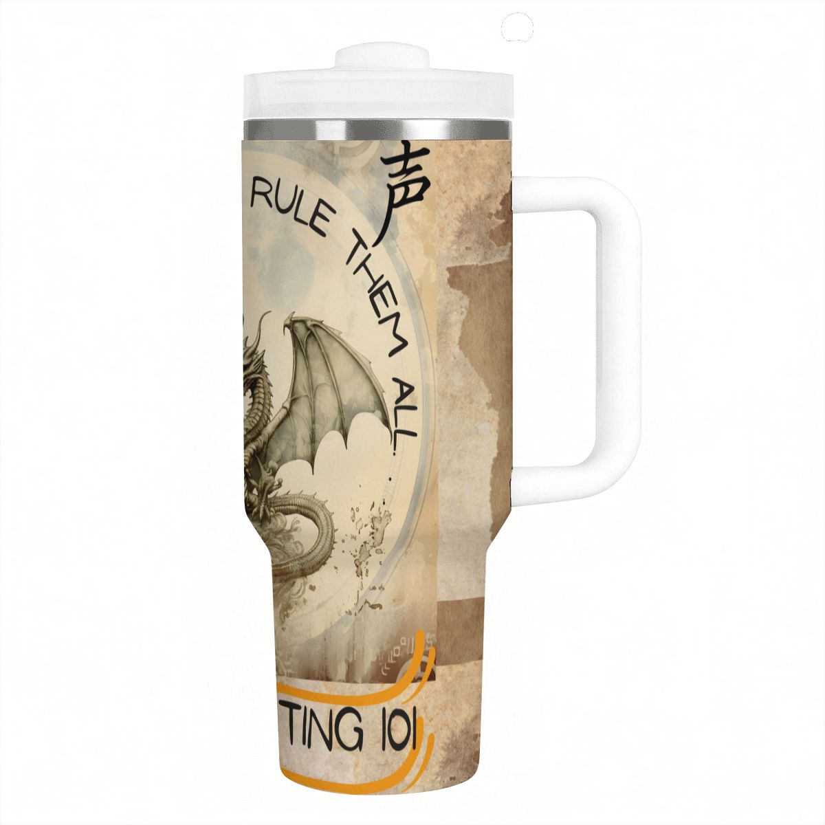 40oz Tumbler with Handle and Straw (Made in USA)