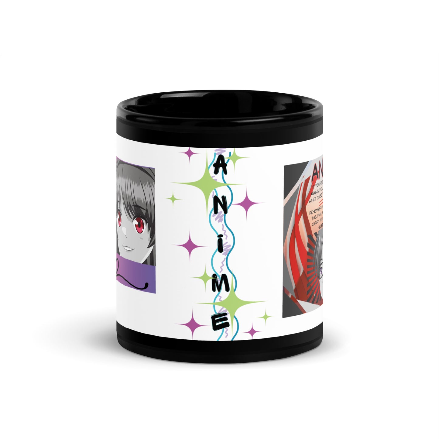 Anime Voice Over "Quotes": Classic Ceramic Black Glossy Mug