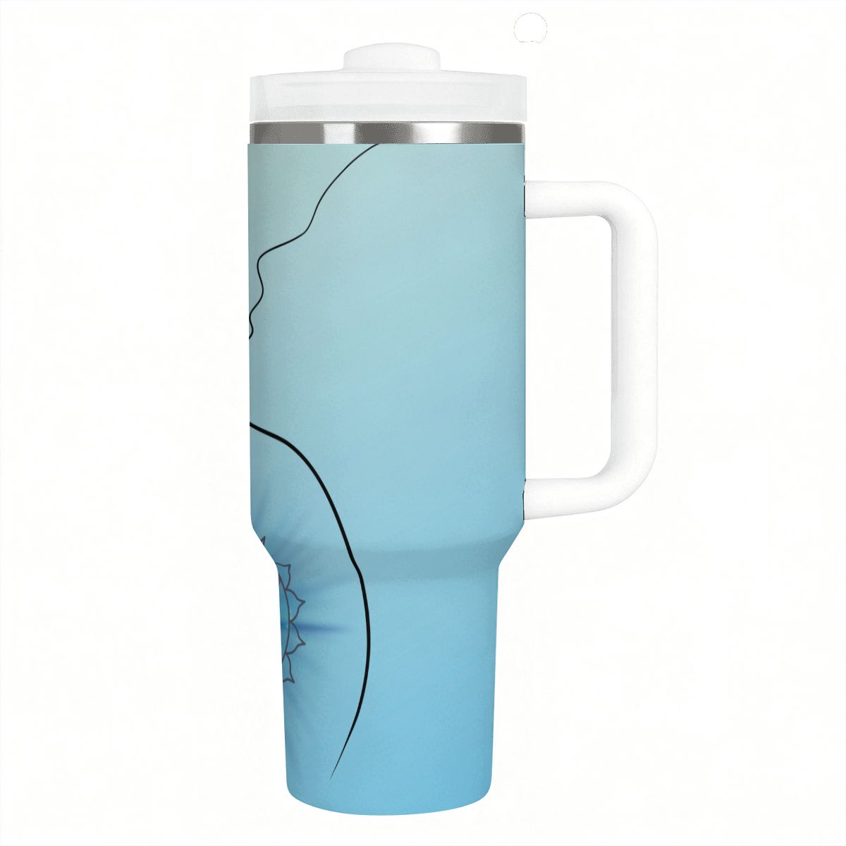 40oz Tumbler with Handle and Straw (Made in USA)