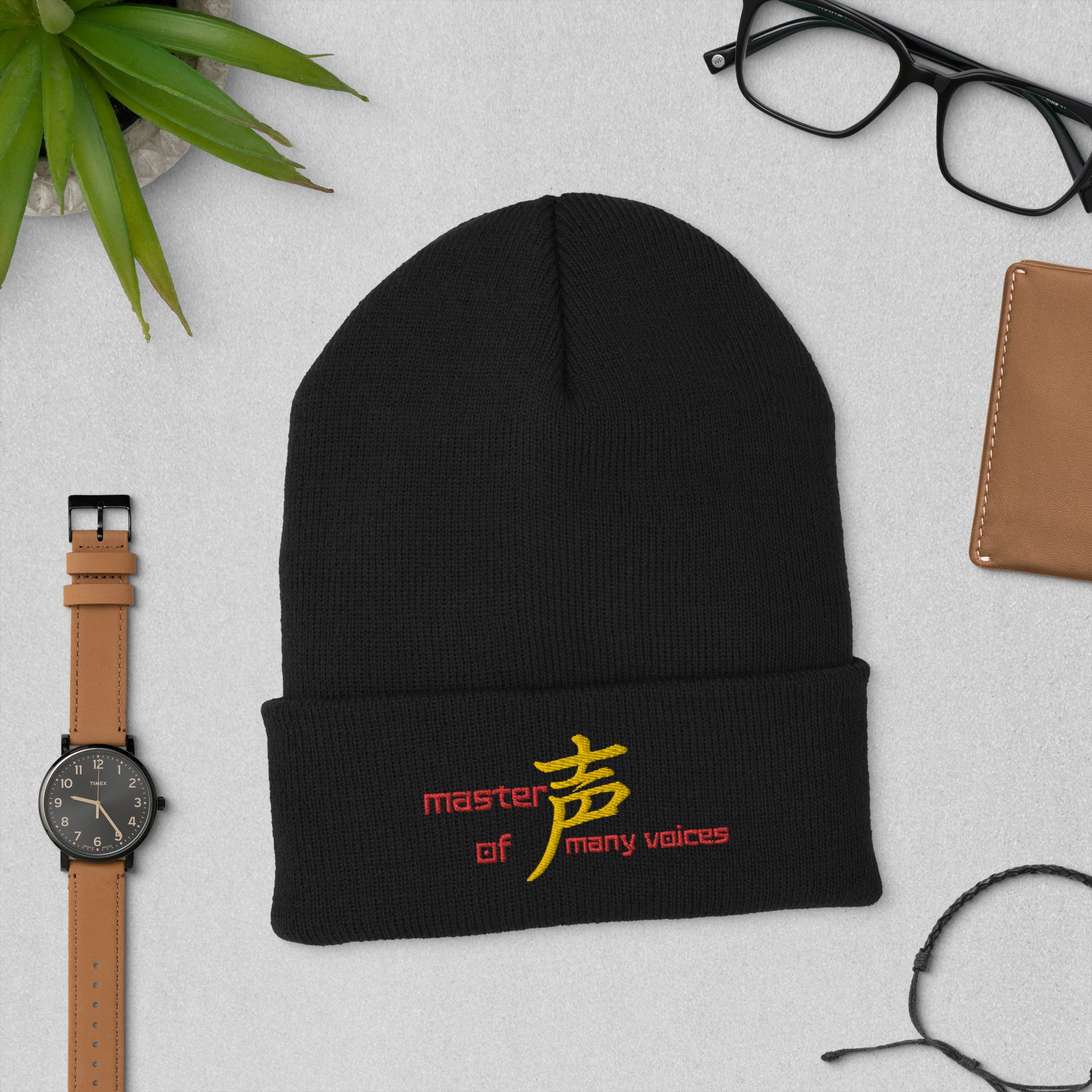 SOTVO Booth Wear: Japanese Symbol for Voices: V.O. Actor: Classic Stylish Cuffed Beanie
