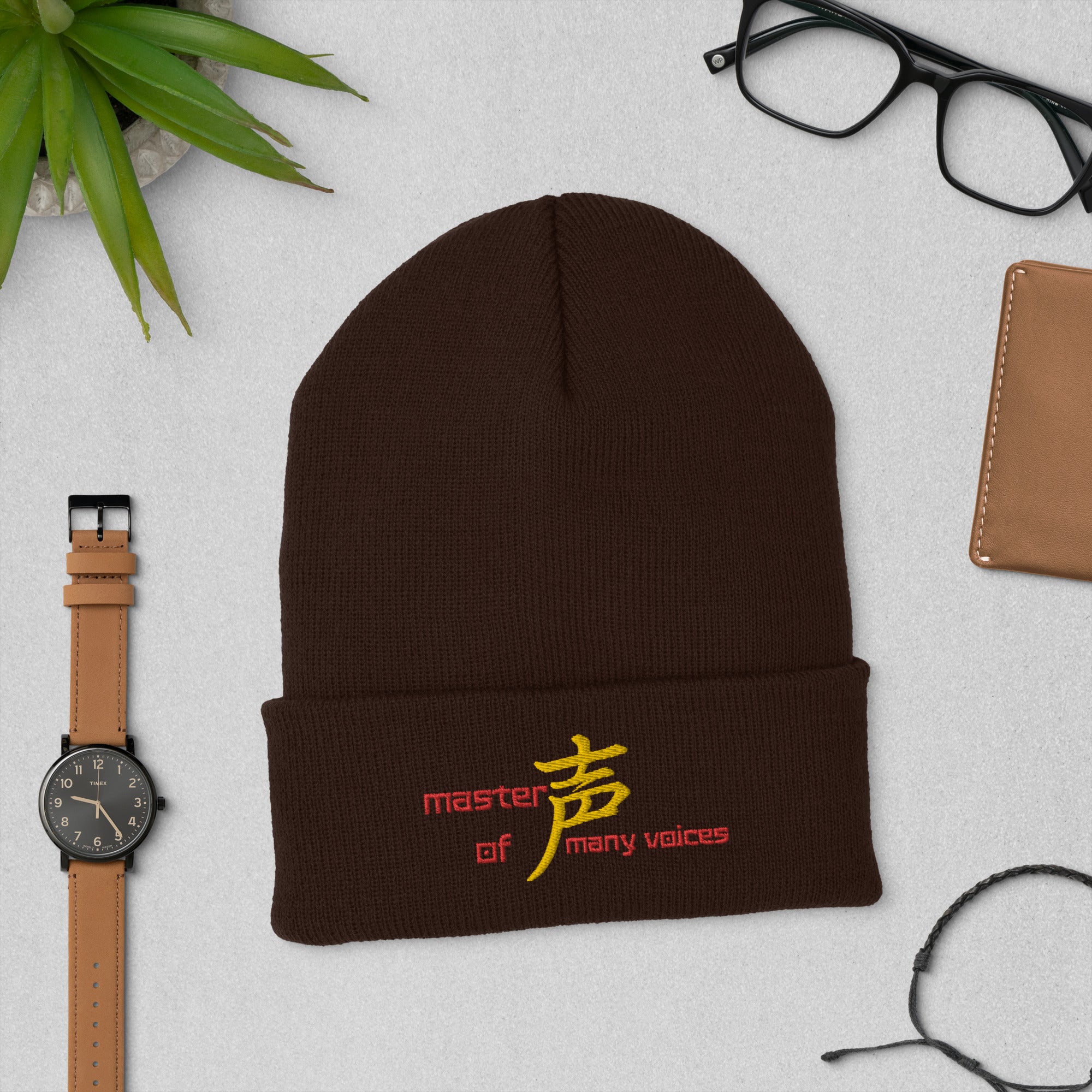 SOTVO Booth Wear: Japanese Symbol for Voices: V.O. Actor: Classic Stylish Cuffed Beanie