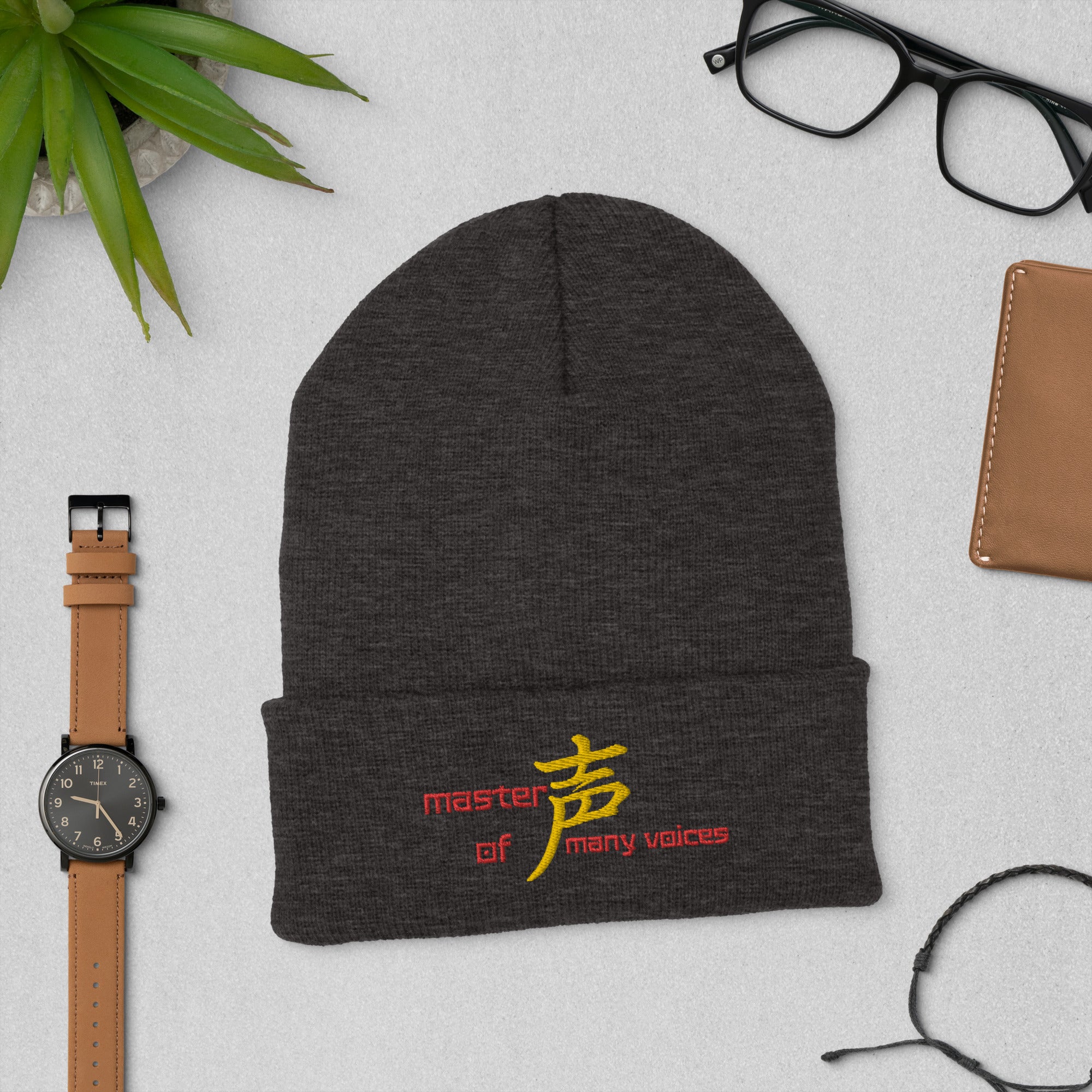 SOTVO Booth Wear: Japanese Symbol for Voices: V.O. Actor: Classic Stylish Cuffed Beanie