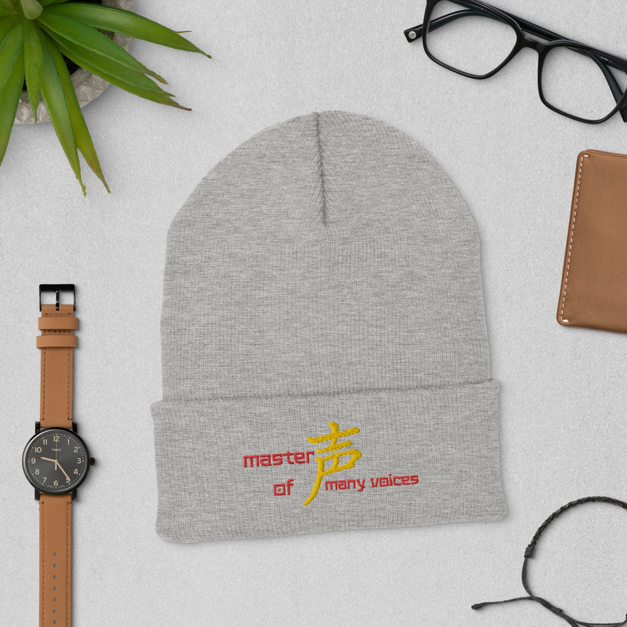 SOTVO Booth Wear: Japanese Symbol for Voices: V.O. Actor: Classic Stylish Cuffed Beanie