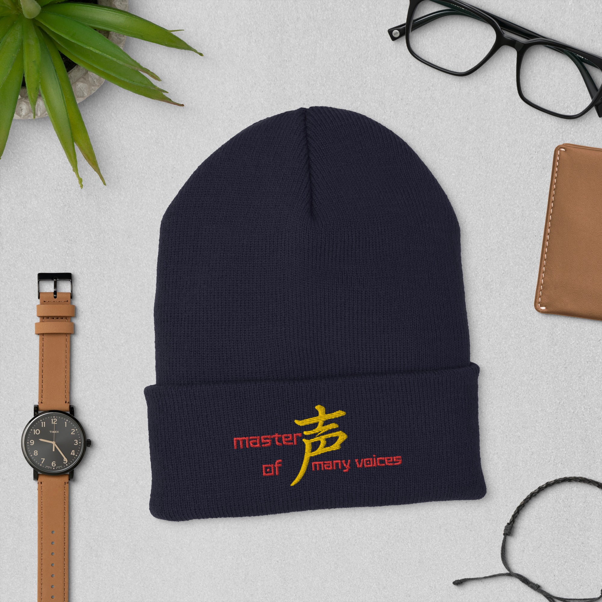 SOTVO Booth Wear: Japanese Symbol for Voices: V.O. Actor: Classic Stylish Cuffed Beanie