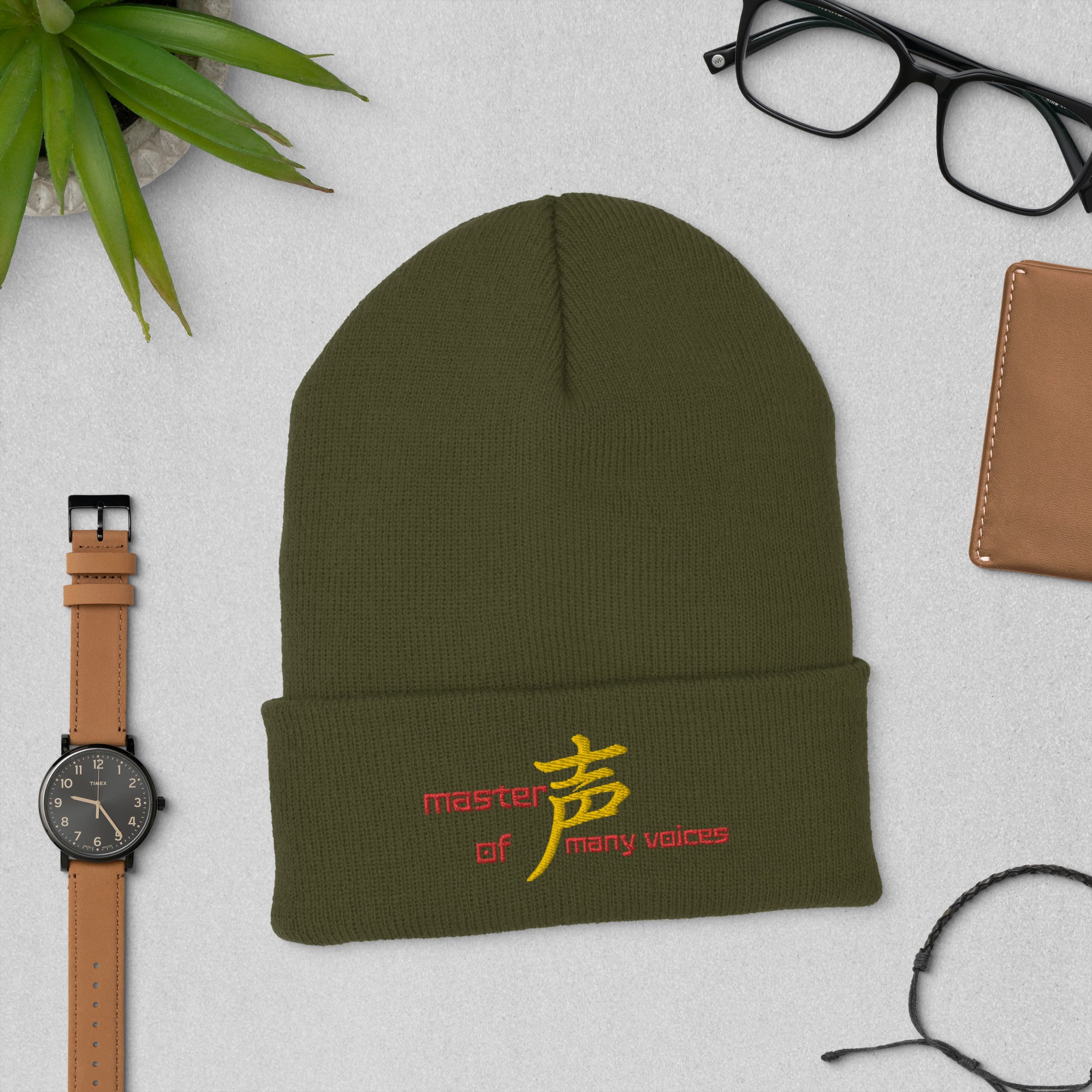 SOTVO Booth Wear: Japanese Symbol for Voices: V.O. Actor: Classic Stylish Cuffed Beanie
