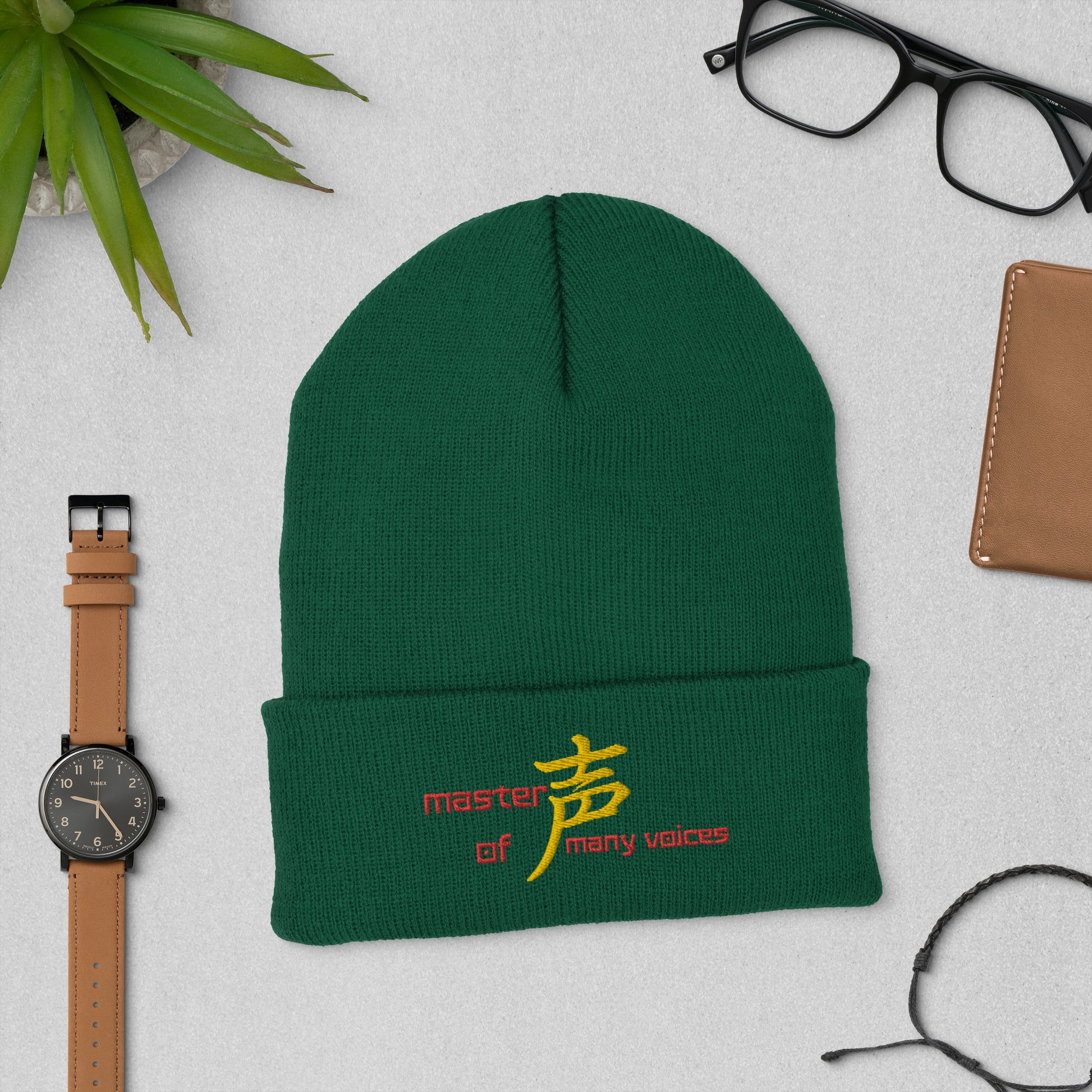 SOTVO Booth Wear: Japanese Symbol for Voices: V.O. Actor: Classic Stylish Cuffed Beanie
