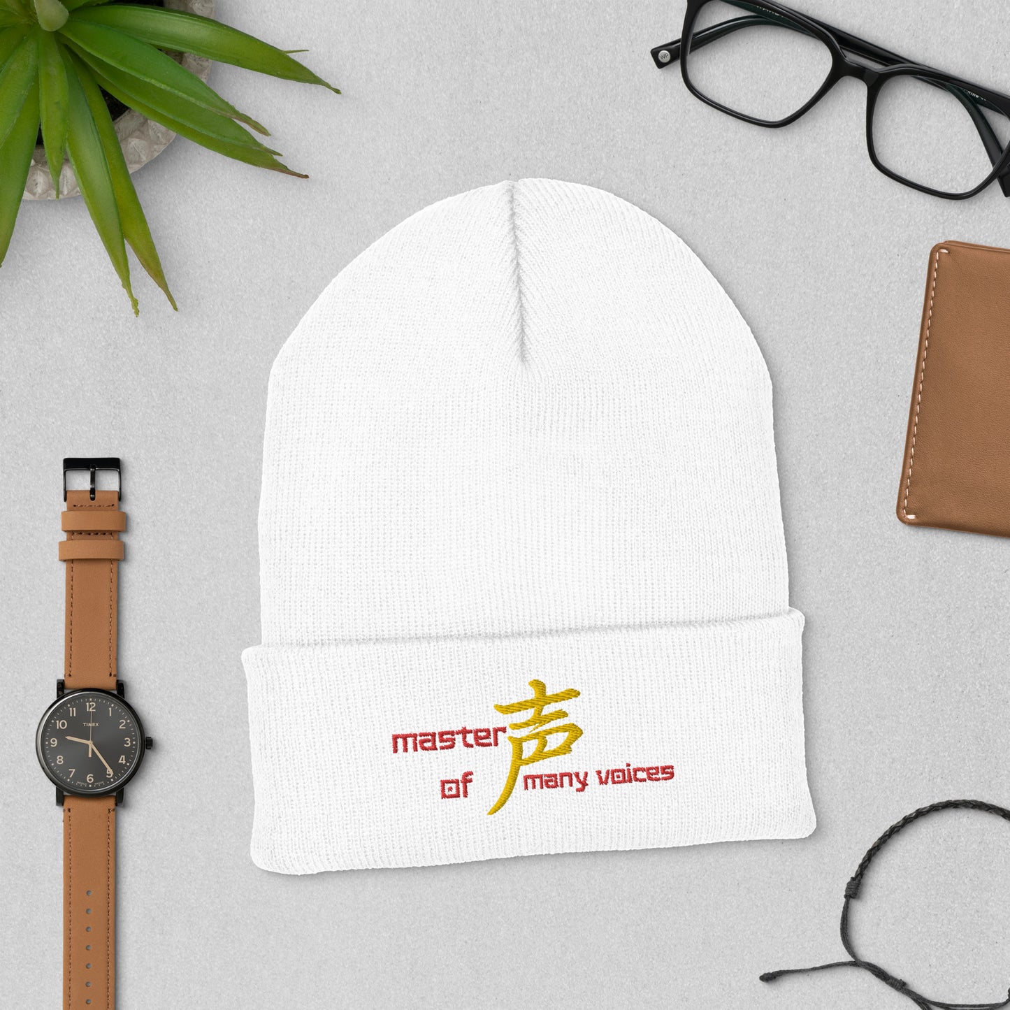 SOTVO Booth Wear: Japanese Symbol for Voices: V.O. Actor: Classic Stylish Cuffed Beanie