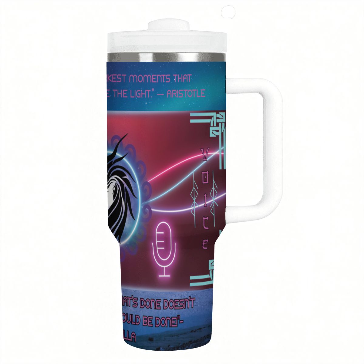 40oz Tumbler with Handle and Straw (Made in USA)