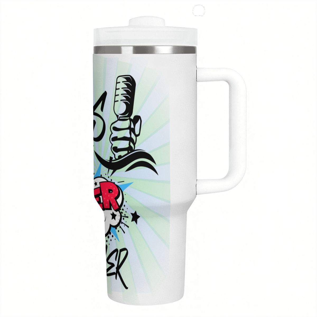 40oz Tumbler with Handle and Straw (Made in USA)