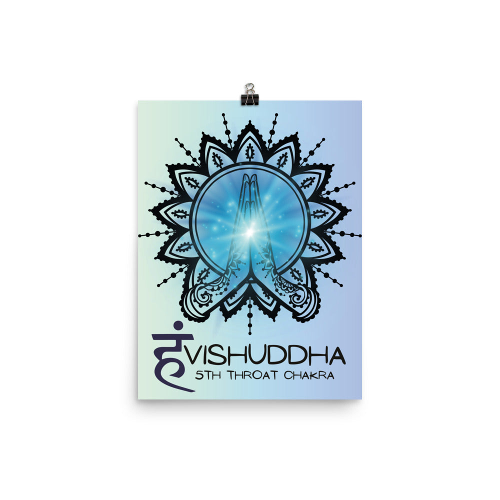 Vishuddha 5th Throat Chakra Yoga Matte Poster