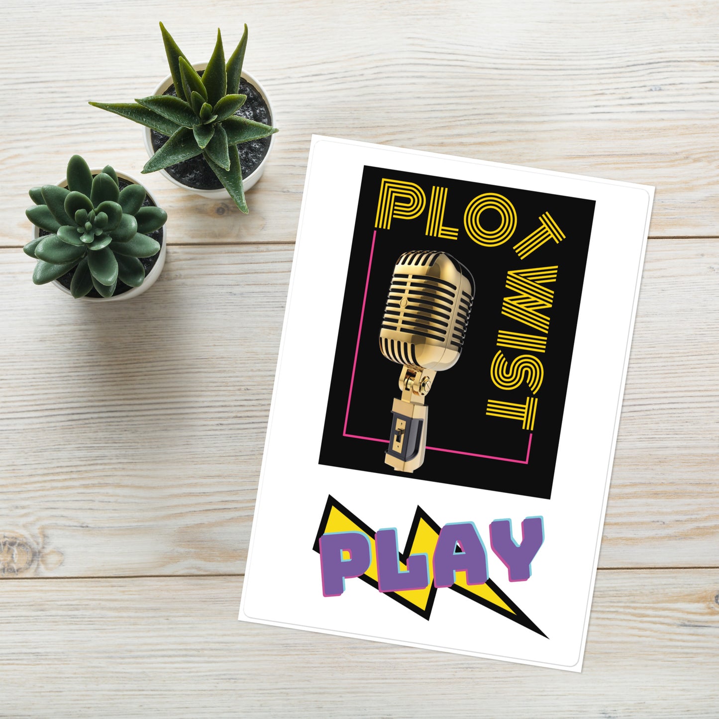 Plot Twist Voice Over Actor: Kiss Cut Sticker Sheet Large 5"