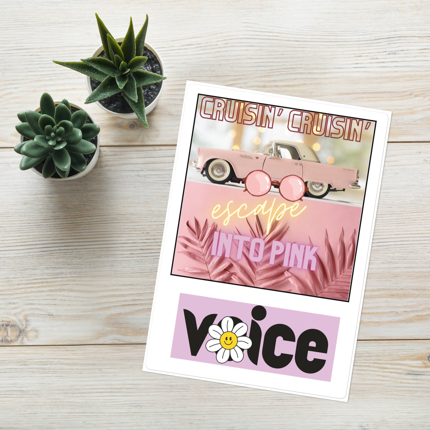 Escape Into Pink: Car: Kiss Cut Sticker Sheet Large 5"