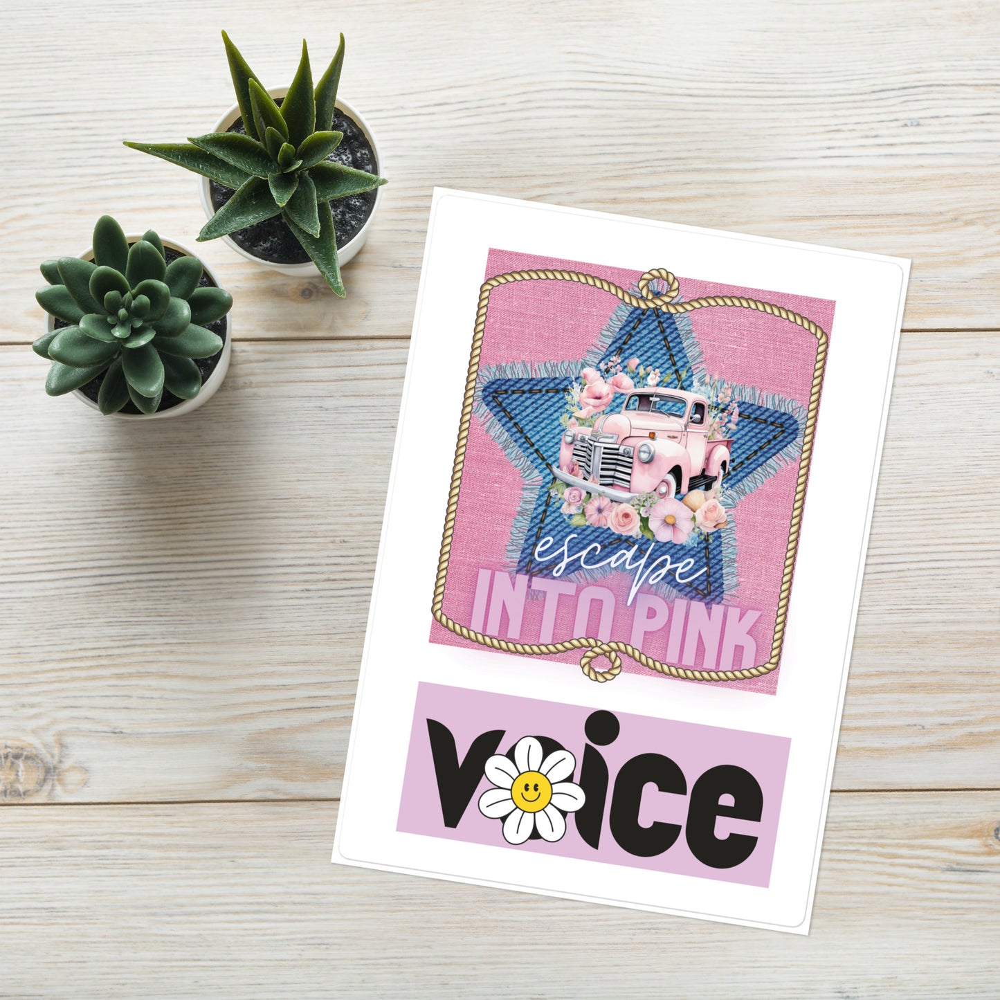 Escape Into Pink: Truck: Kiss Cut Sticker Sheet Large 5"