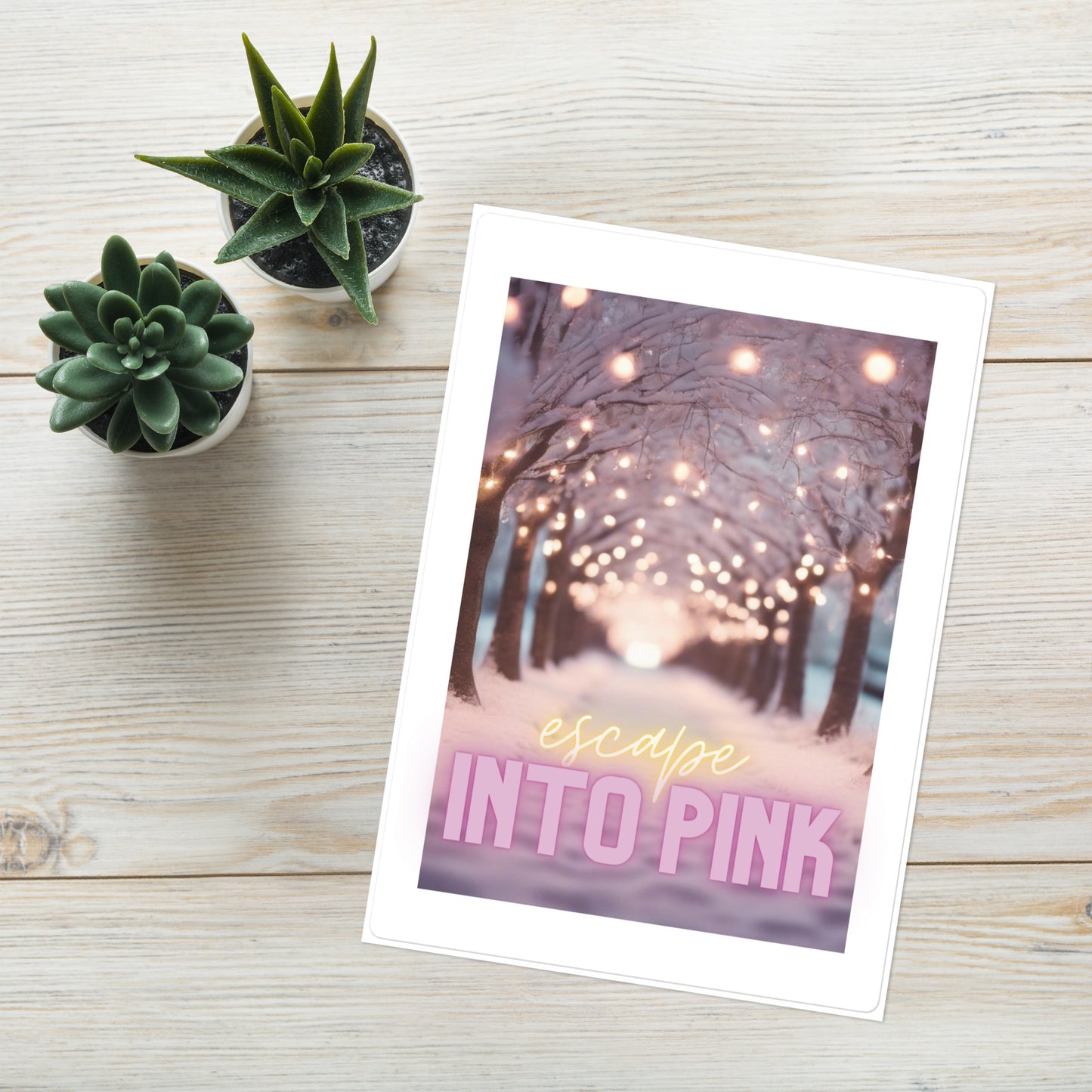 Escape Into Pink: Winter Lights: Kiss Cut Sticker Sheet Large 7"