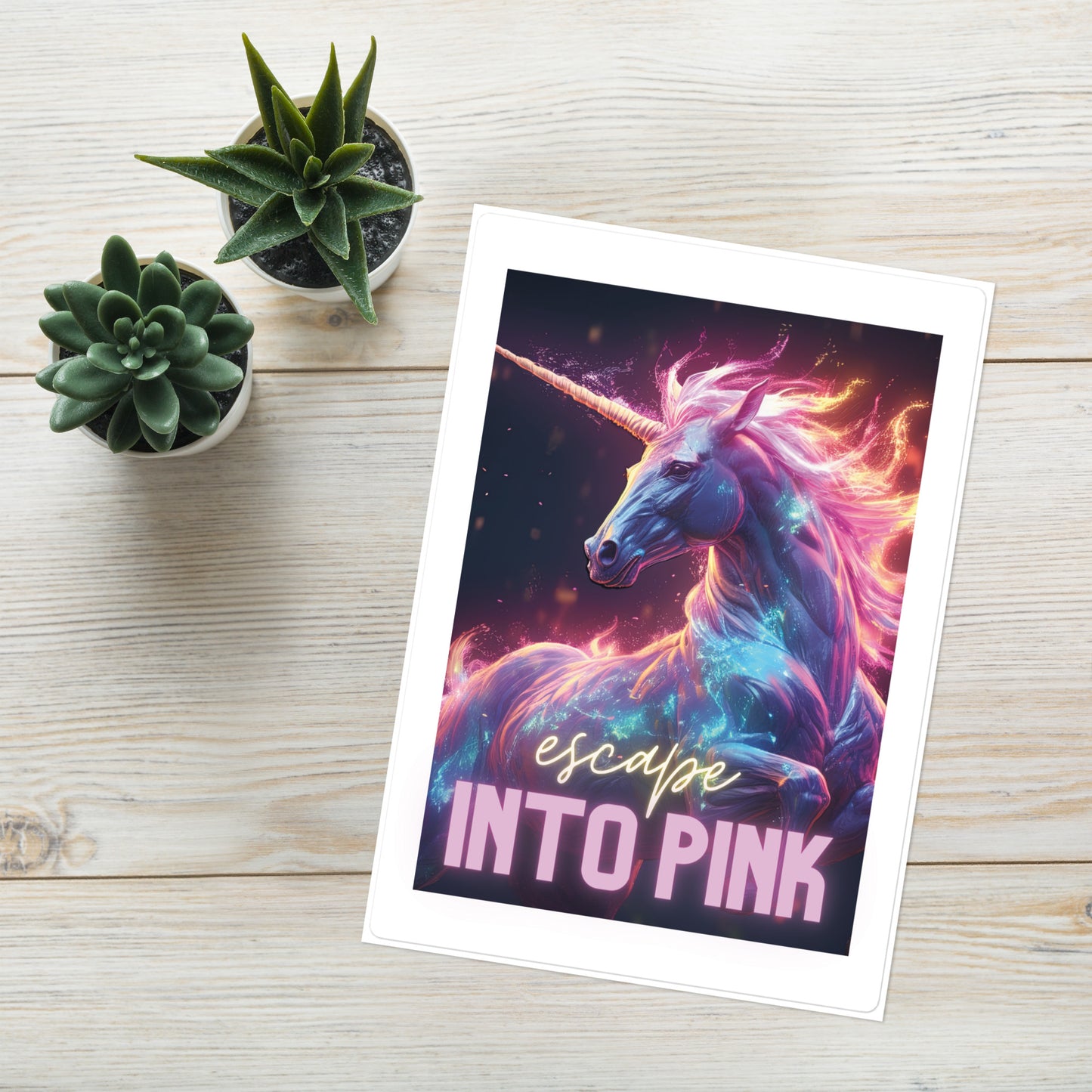 Escape Into Pink: Unicorn: Kiss Cut Sticker Sheet Large 7"