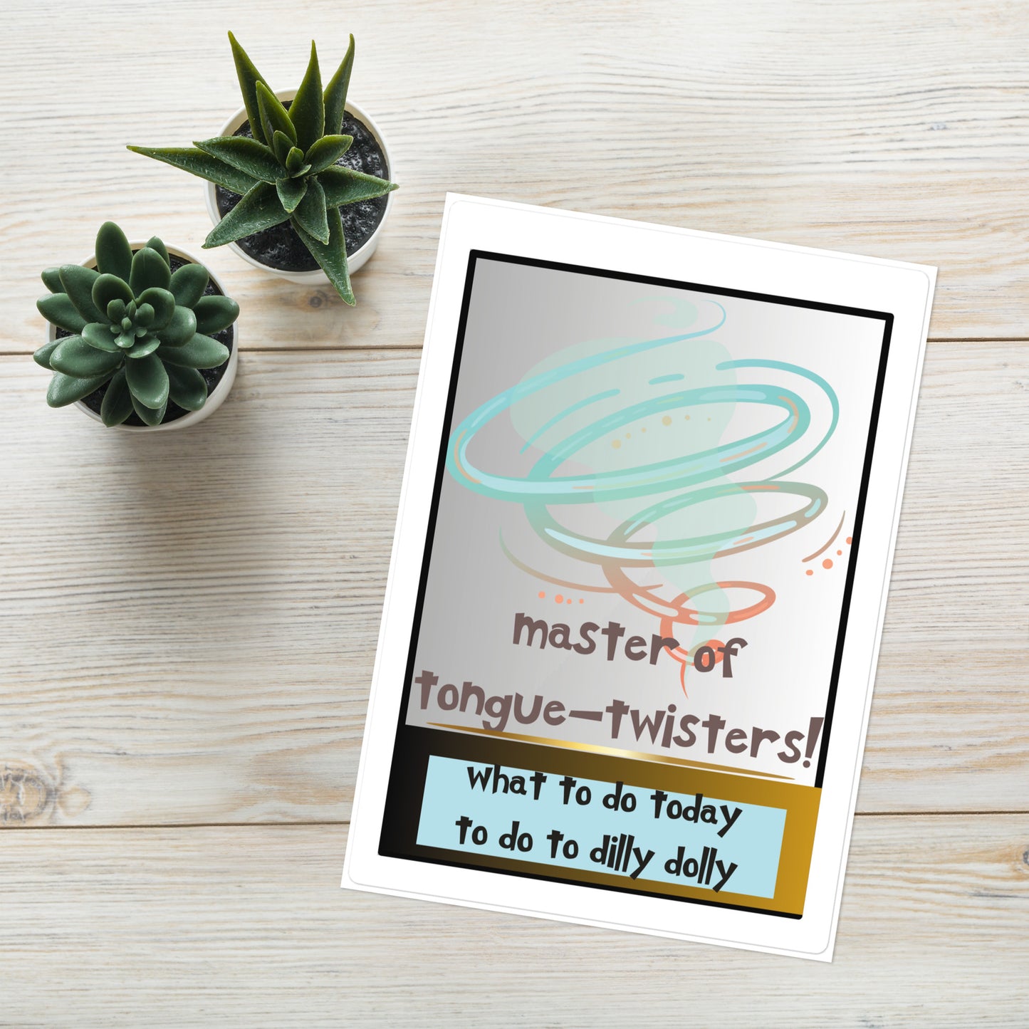 Master of Tongue Twisters: Kiss Cut Sticker Sheet Large 6"