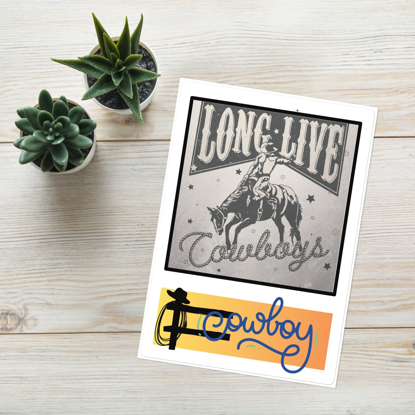 Long Live Cowboy Designs: Kiss Cut Sticker Sheet Large