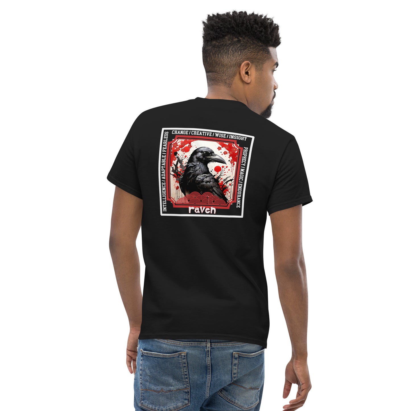 Mascot Spirit Animal Totem: RAVEN: Men’s Classic Tee T-Shirt: Gildan
