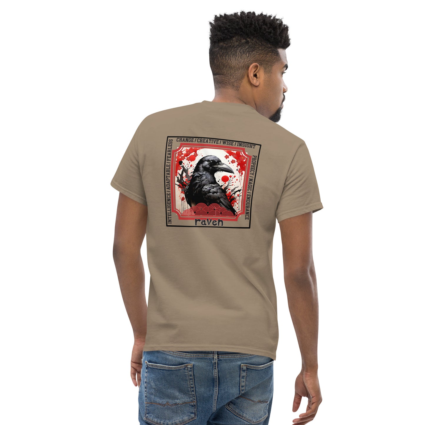 Mascot Spirit Animal Totem: RAVEN: Men’s Classic Tee T-Shirt: Gildan