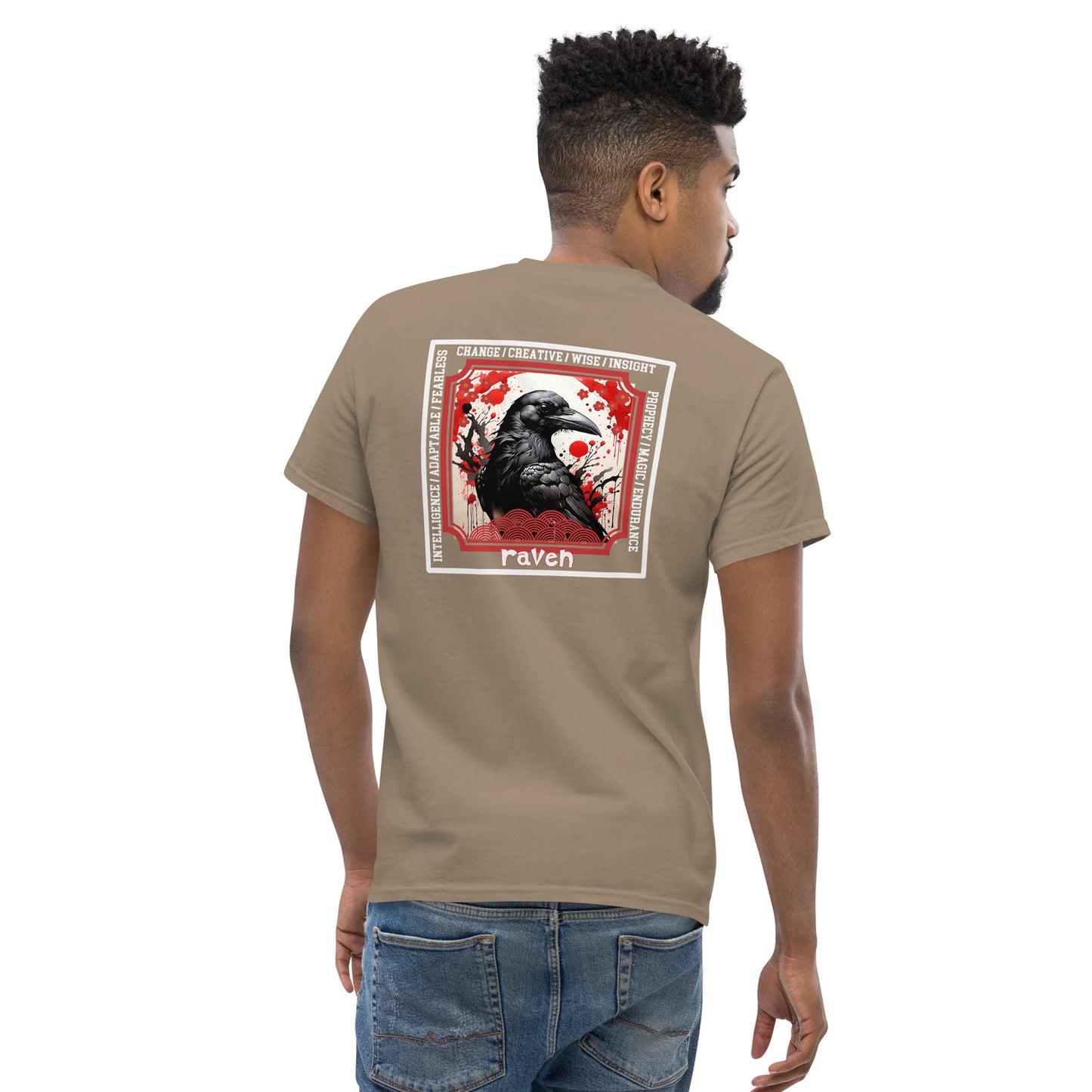 Mascot Spirit Animal Totem: RAVEN: Men’s Classic Tee T-Shirt: Gildan