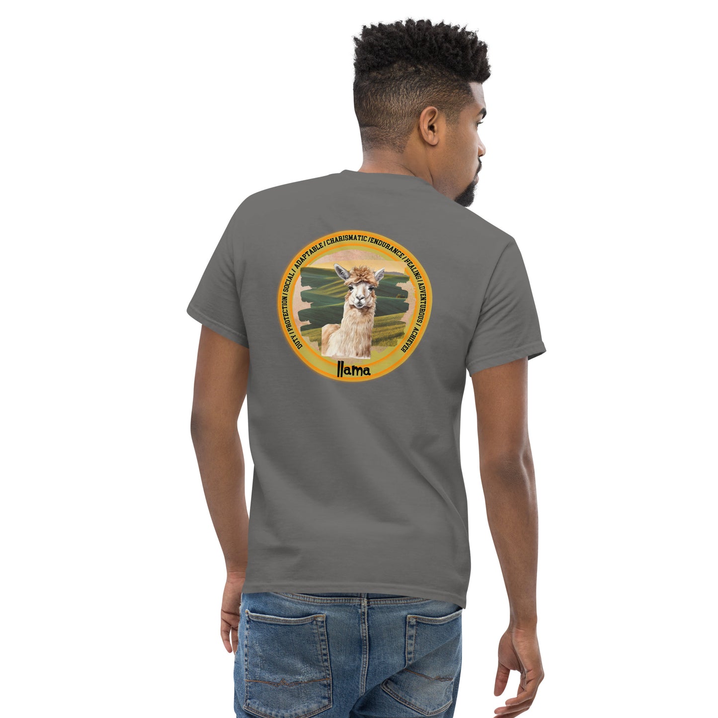 Mascot Spirit Animal Totem: Llama: Men’s Classic Tee T-Shirt: Gildan