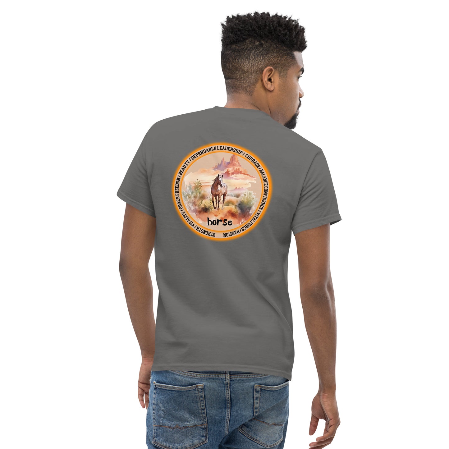 Mascot Spirit Animal Totem: HORSE: Men’s Classic Tee T-Shirt: Gildan