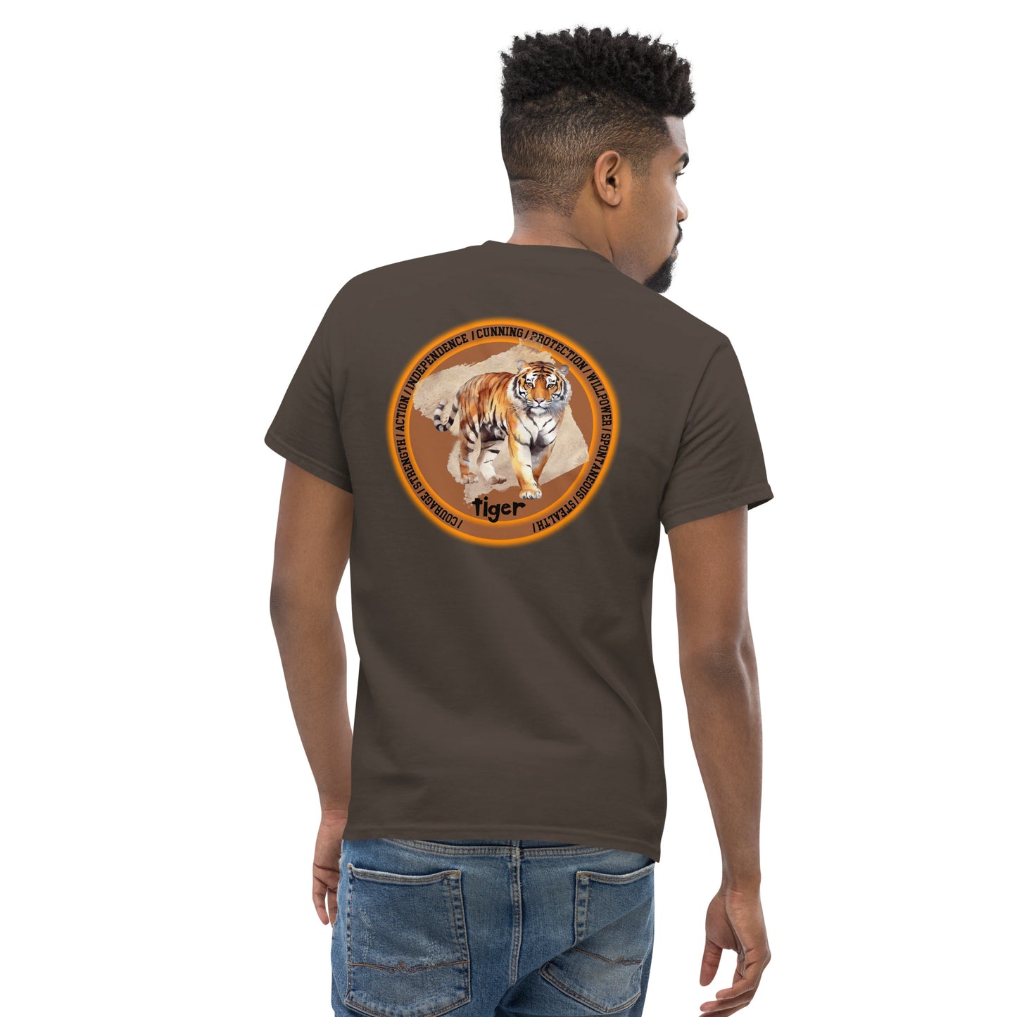 Mascot Spirit Animal Totem: TIGER: Men’s Classic Tee T-Shirt: Gildan