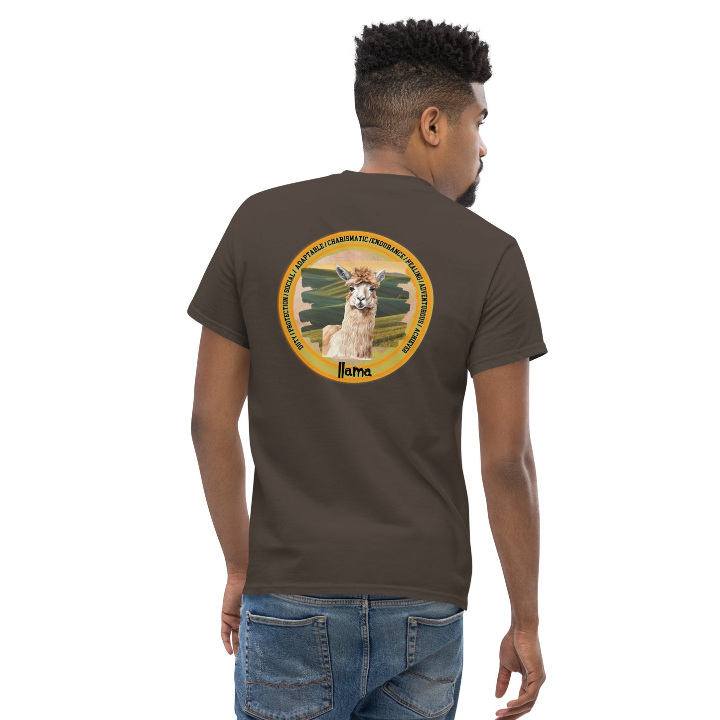 Mascot Spirit Animal Totem: Llama: Men’s Classic Tee T-Shirt: Gildan