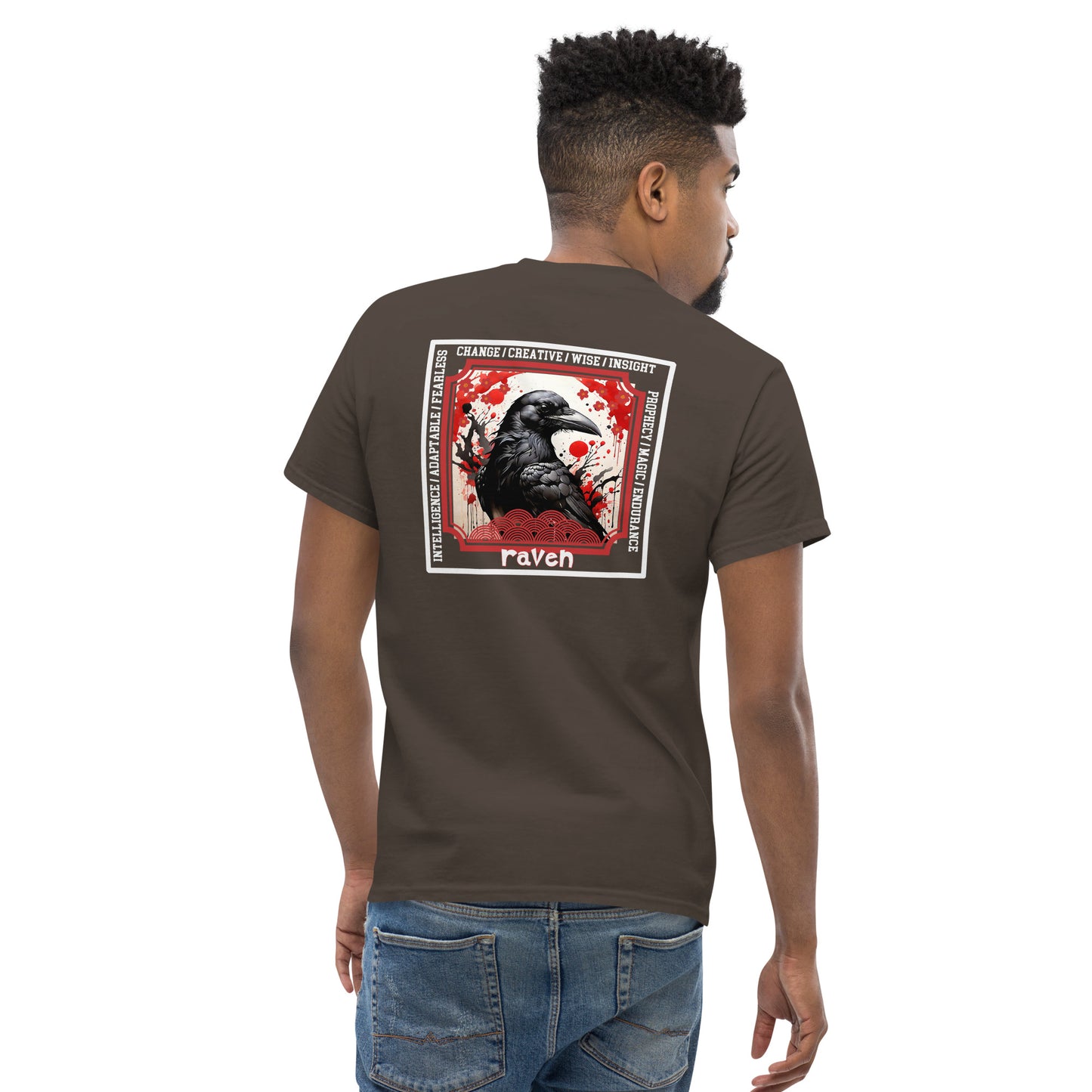 Mascot Spirit Animal Totem: RAVEN: Men’s Classic Tee T-Shirt: Gildan