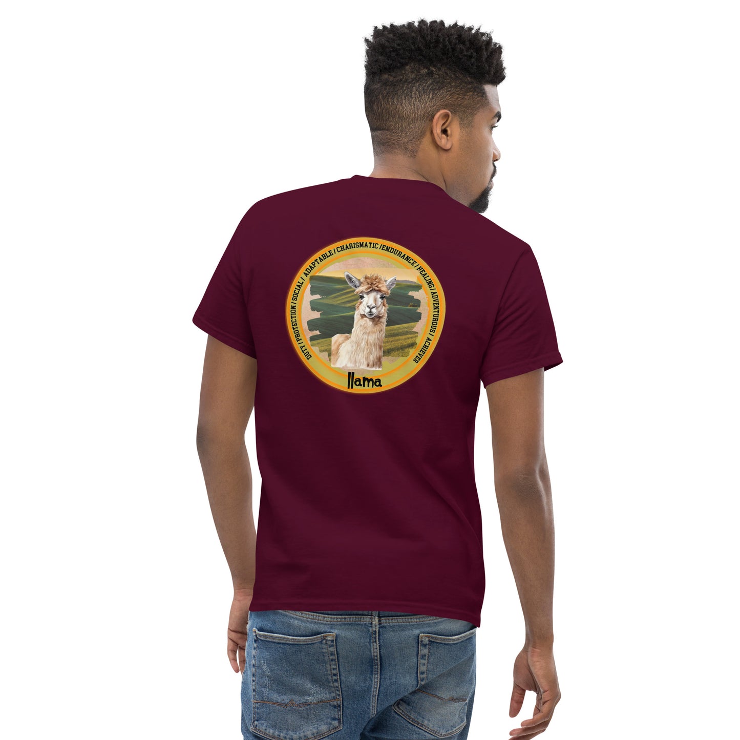 Mascot Spirit Animal Totem: Llama: Men’s Classic Tee T-Shirt: Gildan
