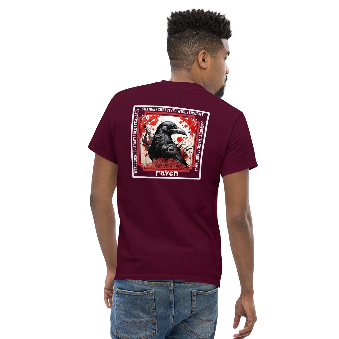 Mascot Spirit Animal Totem: RAVEN: Men’s Classic Tee T-Shirt: Gildan