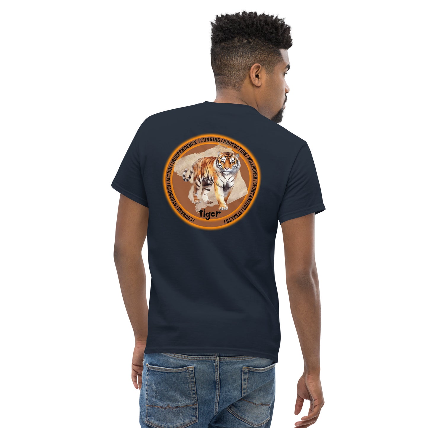 Mascot Spirit Animal Totem: TIGER: Men’s Classic Tee T-Shirt: Gildan