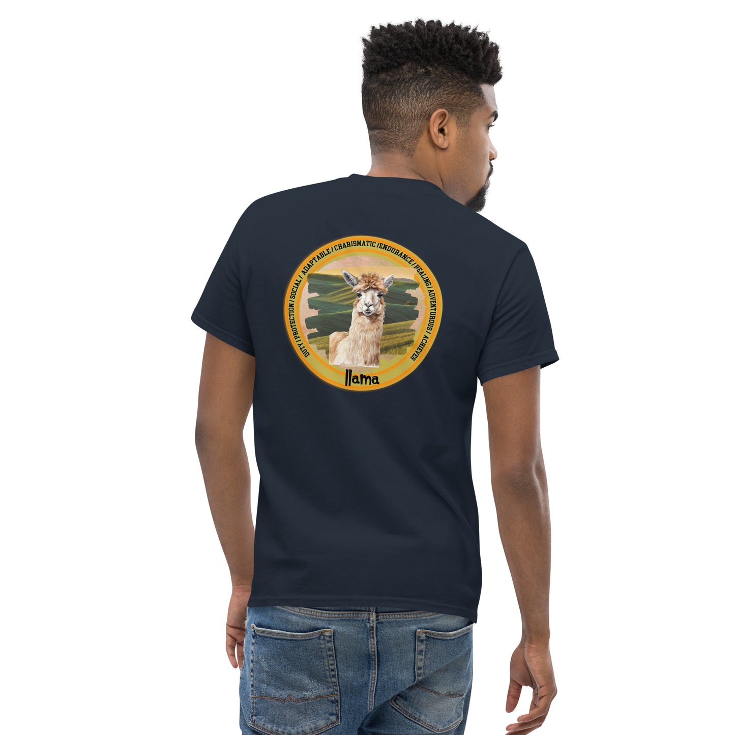 Mascot Spirit Animal Totem: Llama: Men’s Classic Tee T-Shirt: Gildan