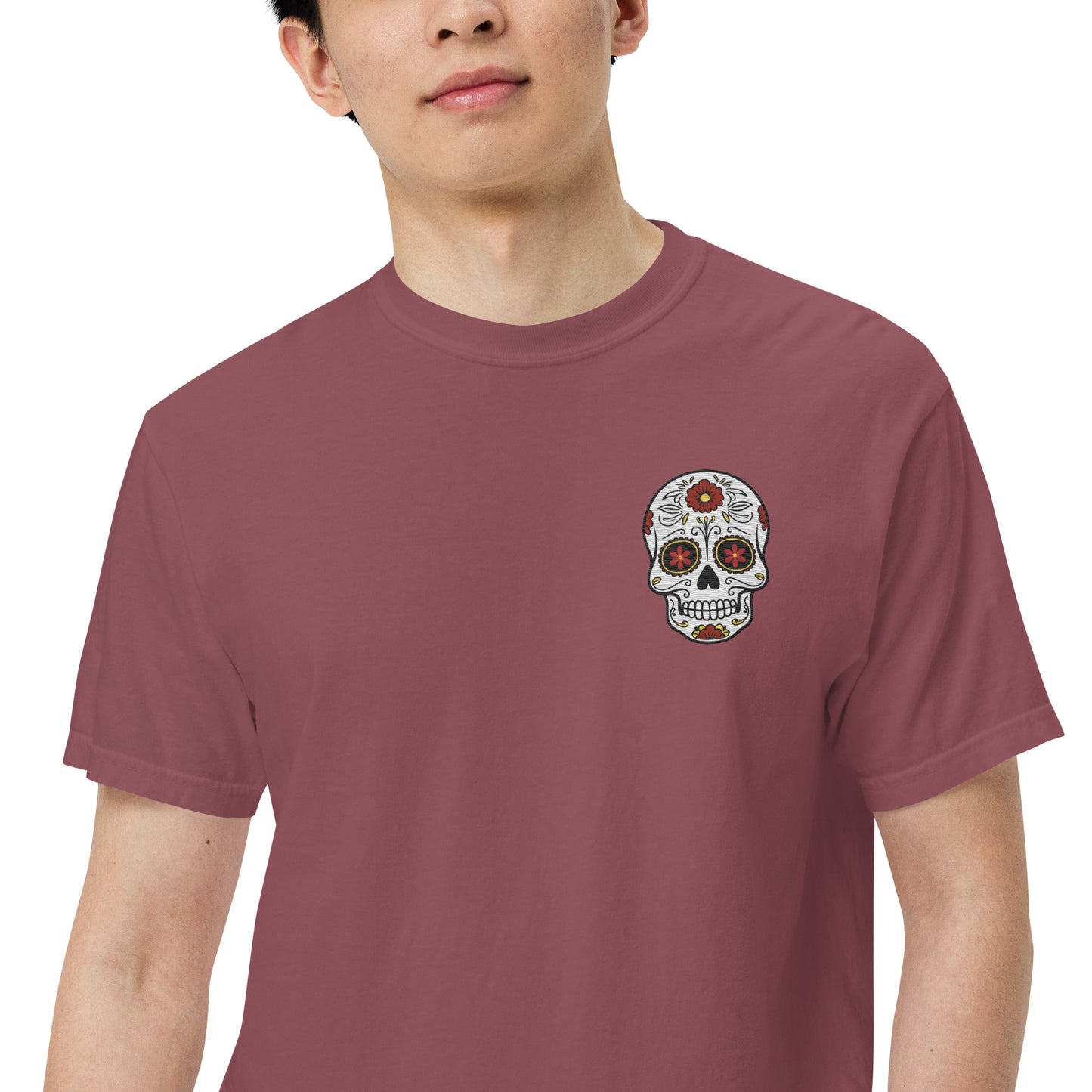 SOTVO Skeleton Sugar Skull Bone-Afide Narrator: Unisex Comfort Wear/Colors Heavyweight T-Shirt